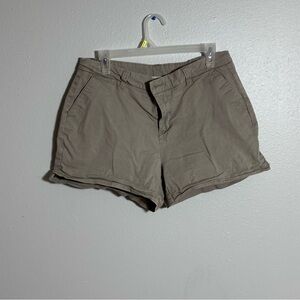 Magellan Outdoors Women Khaki Tan Chino Casual Shorts size 14.